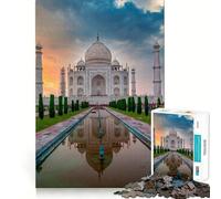 Puzzle del tramonto del Taj Mahal, 1000 pezzi, per adulti, gioco intelligente, per interni, taglio preciso, regalo perfetto 38x26cm
