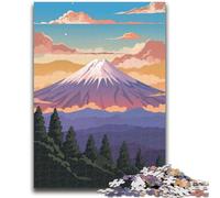 Puzzle del tramonto sul Monte Fuji per adulti e adolescenti, puzzle antistress, sfida difficile per la decorazione della casa per 14+ 1000 pezzi (26x38cm)