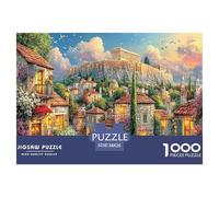 Puzzle del villaggio di Atene per adulti 1000 pezzi - Gioco stimolante di una città greca colorata, regalo per la decorazione della parete di casa, ottima idea regalo, 38x26 cm/1000 pezzi