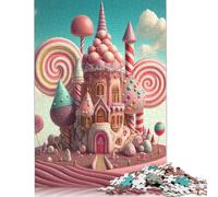 Puzzle del villaggio magico di Natale, puzzle rettangolare di carta ad incastro preciso per bambini o bambine, regali di Natale 1000 pezzi (75x50 cm)