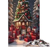 Puzzle del villaggio magico di Natale, stimolante e stimolante, 100% in cartone riciclato, per adulti e adolescenti, regalo di compleanno, 1000 pezzi (75x50 cm)