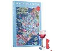 Puzzle del vino francese, puzzle da 1000 pezzi per adulti, bellissimo puzzle disegnato a mano dei vini e della geografia francesi