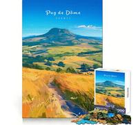 Puzzle del vulcano Puy De Dome per ragazzi,1000 pezzi,stimolante per la mente,per il tempo libero,ad incastro,elegante,regalo di Natale (38x52cm)