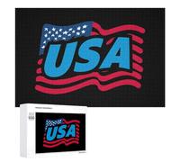 Puzzle della bandiera degli Stati Uniti per adulti attività familiari giochi decorazione della casa puzzle 1000 PCS