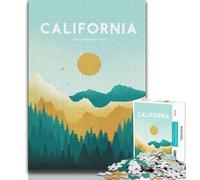Puzzle della California per adolescenti, 1000 pezzi, giocattolo educativo intellettuale decomprimente, ottimi regali e giocattoli, 38x26cm