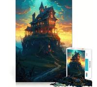 Puzzle della Casa della Strega,1000 pezzi,divertente gioco di allenamento cognitivo,pezzi ad incastro perfetti,regalo di compleanno,rompicapo (38x52cm)