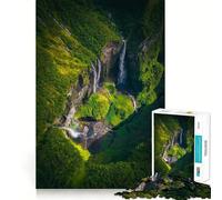 Puzzle della cascata Canyon per adulti,1000 pezzi,gioco di memoria,montaggio sicuro e stabile,gioco significativo per costruire connessioni (38x52cm)