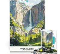 Puzzle della cascata di Yosemite per adulti,1000 pezzi,gioco di abilità,taglio di precisione,sfida divertente per il tempo libero (38x52cm)