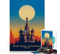 Puzzle della Cattedrale di San Basilio da 1000 pezzi per adolescenti ideale per rafforzare la memoria per una vita tranquilla e serena con bordi di qualità e un regalo perfetto per gli amanti