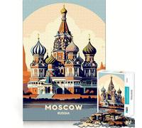 Puzzle della Cattedrale di San Basilio, Mosca, Russia, per ragazzi, 1000 pezzi, rafforza la memoria, antistress, bordi lisci, regalo di Natale 38x26cm