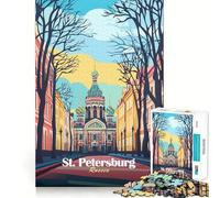 Puzzle della Chiesa di San Pietroburgo da 1000 pezzi per ragazzi, gioco di memoria, gioco al chiuso, taglio fine, Babbo Natale, scegli il tuo desiderio 50x75cm