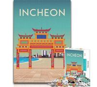 Puzzle della Corea del Sud da 1000 pezzi per adulti, gioco stimolante e gioco per famiglie, ideale come regalo per tutta la famiglia, 50x75cm