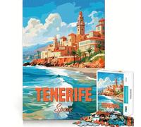 Puzzle della costa di Tenerife, Spagna, per ragazzi, 1000 pezzi, gioco per allenare la mente, semplice e divertente da assemblare, regalo prezioso 50x75cm