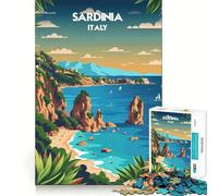 Puzzle della costa sarda per adulti, 1000 pezzi, gioco di logica, hobby silenzioso, taglio perfetto, regalo elegante (50x75cm)