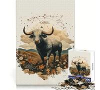 Puzzle della costellazione zodiacale del Toro da 1000 pezzi per adulti, gioco di logica stimolante, antistress, bordi trasparenti, regalo per le festività 38x52cm