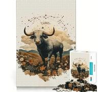 Puzzle della costellazione zodiacale del Toro per ragazzi, 1000 pezzi, stimola la memoria, divertente e rilassante, con bordi precisi, regalo artistico 50x75cm