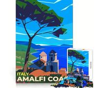 Puzzle della Costiera Amalfitana da 1000 pezzi per ragazzi, ideale per sviluppare la memoria, per momenti di relax, con bordi netti e come regalo (38x52cm)