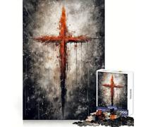 Puzzle della Croce Rossa di Gesù per ragazzi, 1000 pezzi, gioco di logica, lento, divertente, taglio perfetto, sorpresa di compleanno (38x26cm)