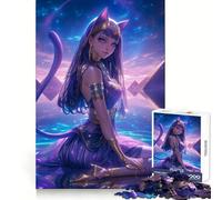 Puzzle della Dea Celeste Bastet,1000 pezzi,per adulti Sviluppa le capacità cognitive,regala tempo ben speso,tagli precisi e un'esperienza memorabile (38x26cm)