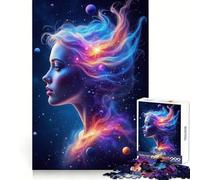 Puzzle della Dea Celeste con Capelli Cosmici per Adolescenti,1000 Pezzi,Sviluppo Cognitivo,Divertimento Tranquillo,Pulito,Unisci,Regalo Stagionale (38x26cm)