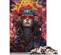 Puzzle della Dea dei Fiori, puzzle rettangolare di alta qualità in carta riciclata al 100%, per donne e uomini, 1000 pezzi (75x50 cm)