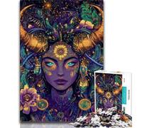 Puzzle della Dea del Toro per adolescenti da 1000 pezzi, difficili da completare ma divertenti e umoristici con poster abbinato e foglio di quiz 38x26cm