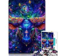 Puzzle della Dea del Toro per adulti e adolescenti, 1000 pezzi, difficili da completare ma divertenti e umoristici, con poster abbinato e foglio di quiz (38x26cm)