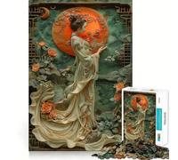 Puzzle della Dea della Luna da 1000 pezzi per adulti, gioco di logica e abilità, calma e relax, taglio preciso, regalo affettuoso 38x26cm