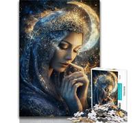 Puzzle della Dea della Luna per adulti, 1000 puzzle, aiutano il cervello a esercitare giocattoli avvincenti per coltivare la pazienza e l'interazione genitore-figlio, 38x26cm
