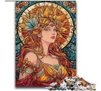 Puzzle della Dea delle vetrate colorate per adolescenti, puzzle da 2000 pezzi, giocattoli, giochi educativi, antistress, lista dei desideri con Babbo Natale (70x100cm)