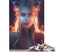 Puzzle della Dea Freya, divertente puzzle di cartone di alta qualità per bambini e bambine, regalo di Natale 1000 pezzi (75x50 cm)