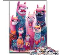 Puzzle della famiglia degli alpaca per adolescenti, 1000 pezzi, gioco stimolante, ideale come regalo per tutta la famiglia (50x75cm)