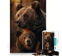 Puzzle della famiglia degli animali,1000 pezzi,gioco divertente senza sbavature,pezzi ben tagliati,portatile,ideale per i viaggi (38x26cm)