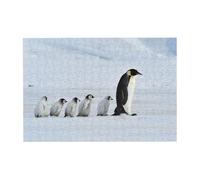 Puzzle della famiglia dei pinguini da 300 pezzi con scatola di imballaggio per adulti - Puzzle in legno