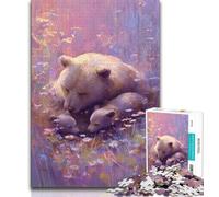 Puzzle della famiglia dell'orso bruno per adolescenti, puzzle da 1000 pezzi, giocattoli da gioco, ogni pezzo è unico - gioco divertente e stimolante per tutta la famiglia, 50x75cm