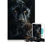 Puzzle della famiglia di animali Pantera per ragazzi, 1000 pezzi, gioco di logica, divertente e rilassante, opera d'arte dai contorni netti, da collezione (50x75cm)