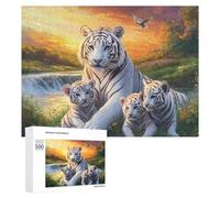 Puzzle della famiglia di tigri per adulti e famiglie giochi di attività per la casa puzzle 500 PCS