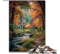 Puzzle della foresta autunnale da 1000 pezzi per adulti, modello da assemblare, ideale come regalo per tutta la famiglia, adatto per bambini di età compresa tra 26 e 38cm