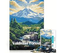 Puzzle della Foresta Valdiviana,Cile,per ragazzi,1000 pezzi,gioco stimolante per la mente,montaggio sicuro e attività di condivisione per i propri cari (38x26cm)