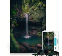 Puzzle della giungla con cascata,1000 pezzi,gioco di concentrazione mentale,taglio di precisione,bordi lisci,gioco significativo per costruire connessioni (38x26cm)