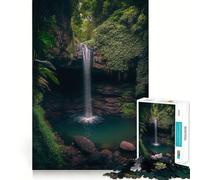 Puzzle della giungla con cascata,1000 pezzi,gioco di memoria,taglio di precisione,attività creativa interattiva per stimolare la mente a casa (50x75cm)