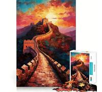 Puzzle della Grande Muraglia Cinese da 1000 pezzi per ragazzi migliora la memoria, rilassante e divertente, con bordi netti, 38x26cm