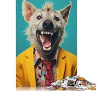 Puzzle della iena che ride, sfida difficile, puzzle in cartone riciclato al 100% per adulti dai 12 anni in su, regali di Halloween, 1000 pezzi (75x50 cm)