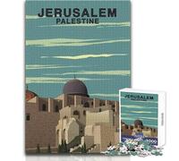 Puzzle della moschea di Gerusalemme, Palestina, per adolescenti, 1000 pezzi, gioco educativo per la concentrazione mentale, idea regalo speciale commovente, dimensioni 38x52cm