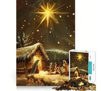 Puzzle della Natività con stelle per adulti, 1000 pezzi, Logic Boost Toy Group, Joy Premium Edge, sorpresa di compleanno (38x26cm)