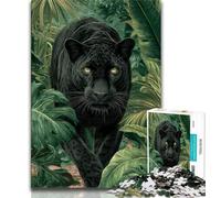 Puzzle della pantera della giungla per adolescenti, aiuta il cervello ad allenarsi Giocattoli avvincenti per coltivare la pazienza Un'opera d'arte 50x75cm