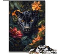 Puzzle della pantera della giungla per adulti da 1000 pezzi, aiuta il cervello a esercitare i giocattoli avvincenti per coltivare la pazienza, decorazione perfetta (50x75cm)