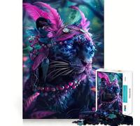 Puzzle della Pantera Incantata da 1000 pezzi per adulti, gioco stimolante per la mente, per momenti di relax, con dettagli nitidi e da collezione 38x52cm