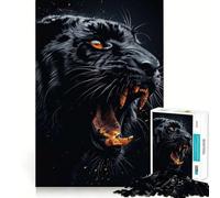 Puzzle della Pantera Nera Ruggente per Ragazzi, 1000 Pezzi, Gioco di Logica Chiara, Divertimento Lento, Taglio Perfetto, Sorpresa di Compleanno (38x26cm)