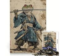 Puzzle della rana samurai da 1000 pezzi per adulti, gioco stimolante per l'intelletto, divertente e rilassante, con tagli precisi, regalo di Natale (38x52cm)
